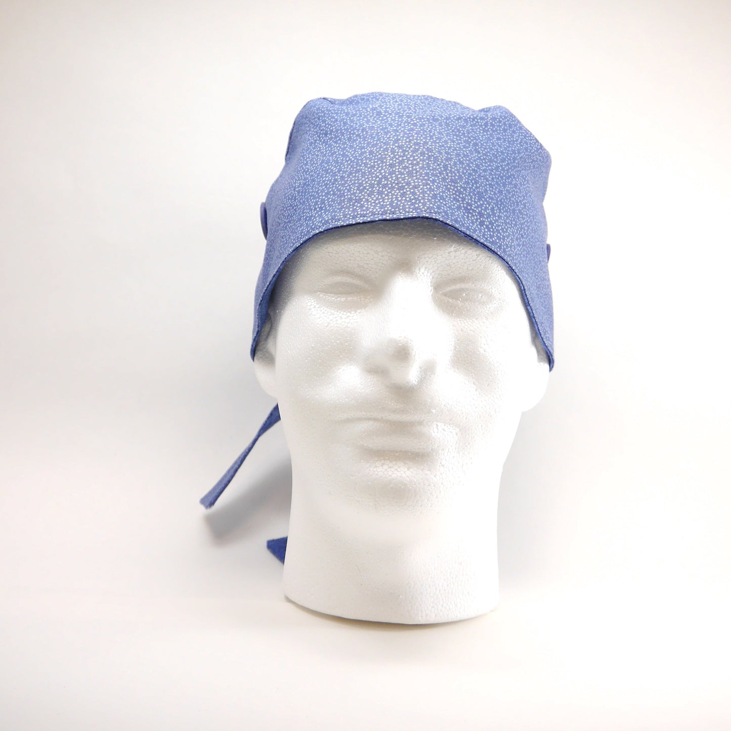 Slate Blue Dotted Abstract Floral print Scrub Cap