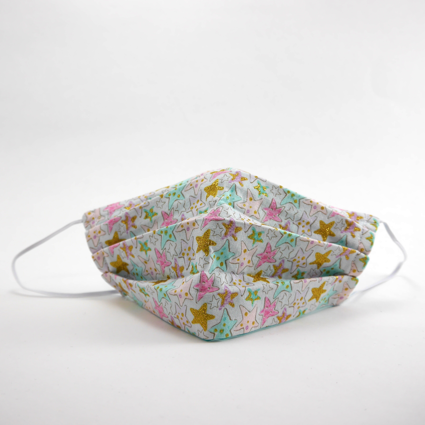 PASTEL AQUA GLITTERY STARS