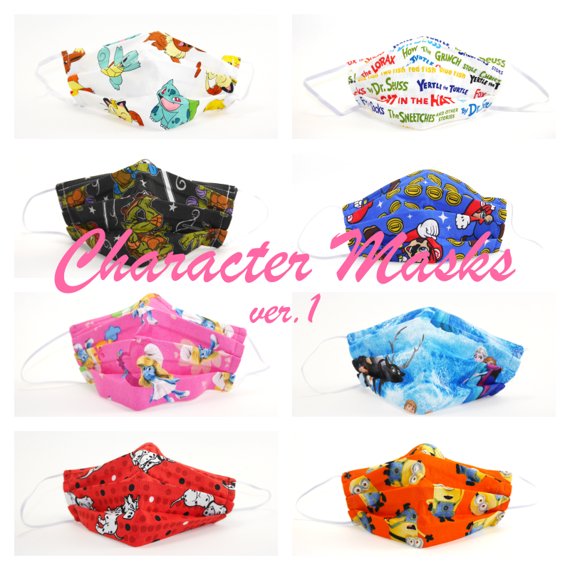 Character Themed Pleated Face Masks