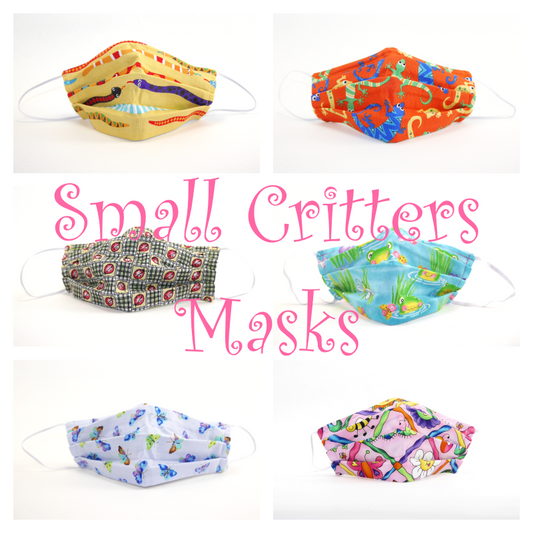 Small Critter Themed Pleated Face Masks