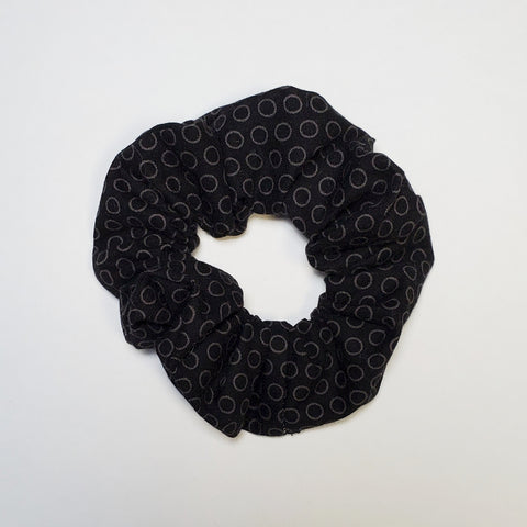 Circled Black Scrunchie