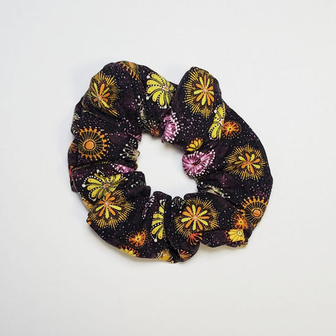 Spiral Floral Scrunchie