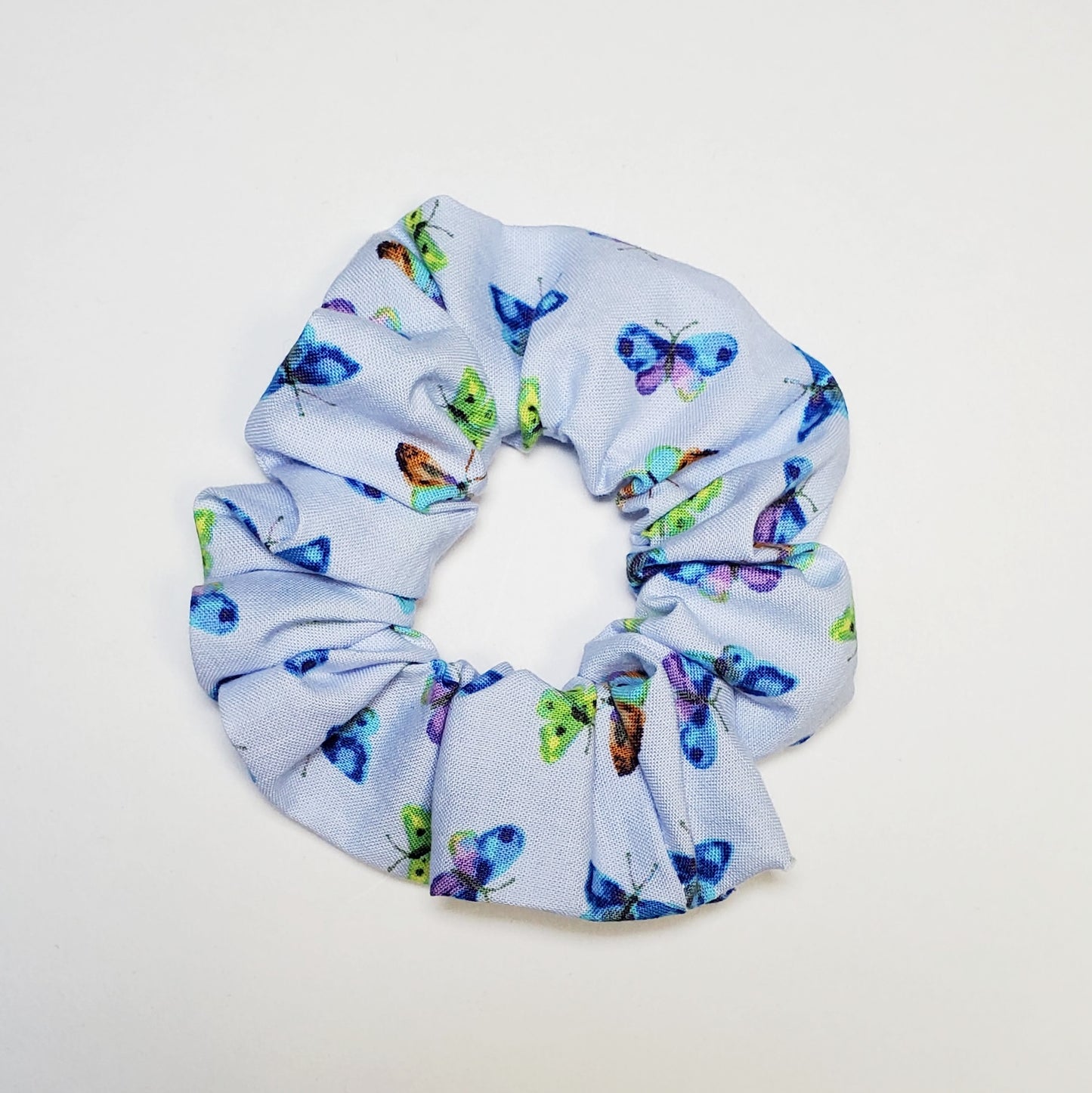 Light Blue Butterflies Scrunchie