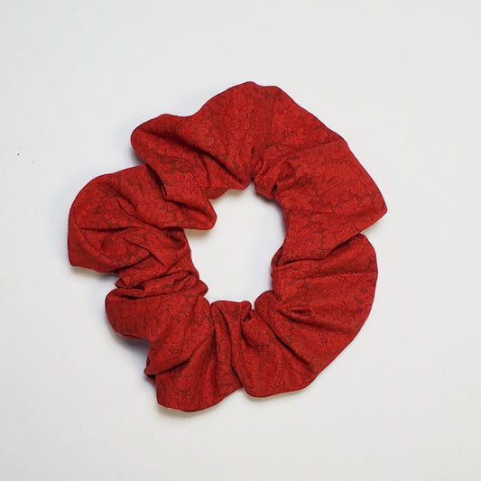 Red Flowerbed Scrunchie