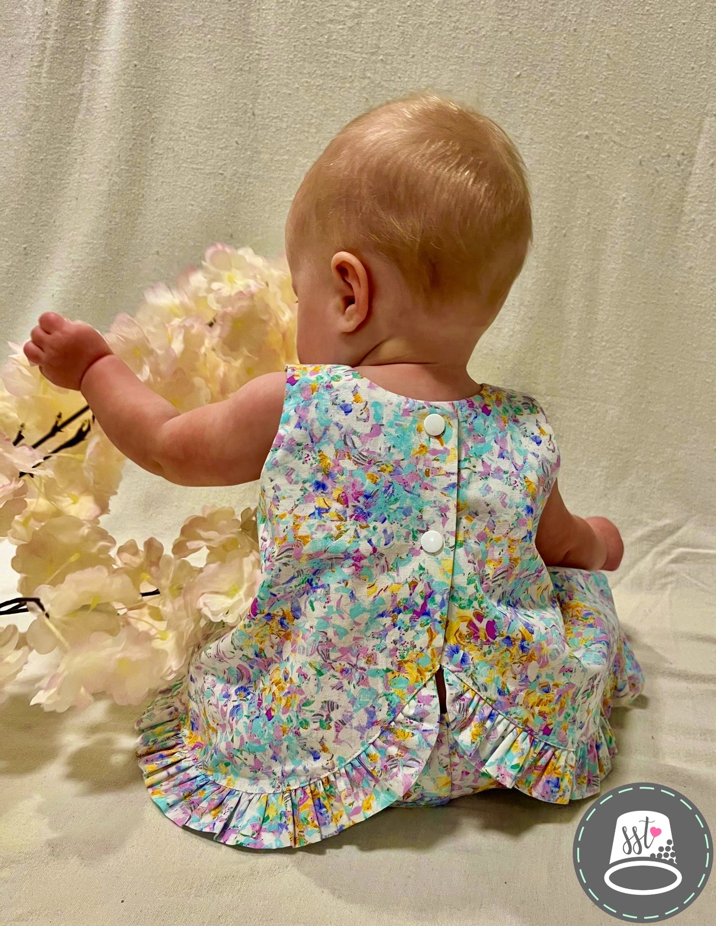 Sleeveless Dress and Bloomers Set - Monet's Garden