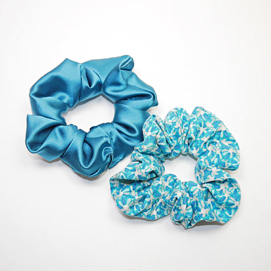 Totally Teal Scrunchie Pair