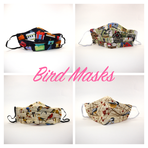 Bird Themed Pleated Masks