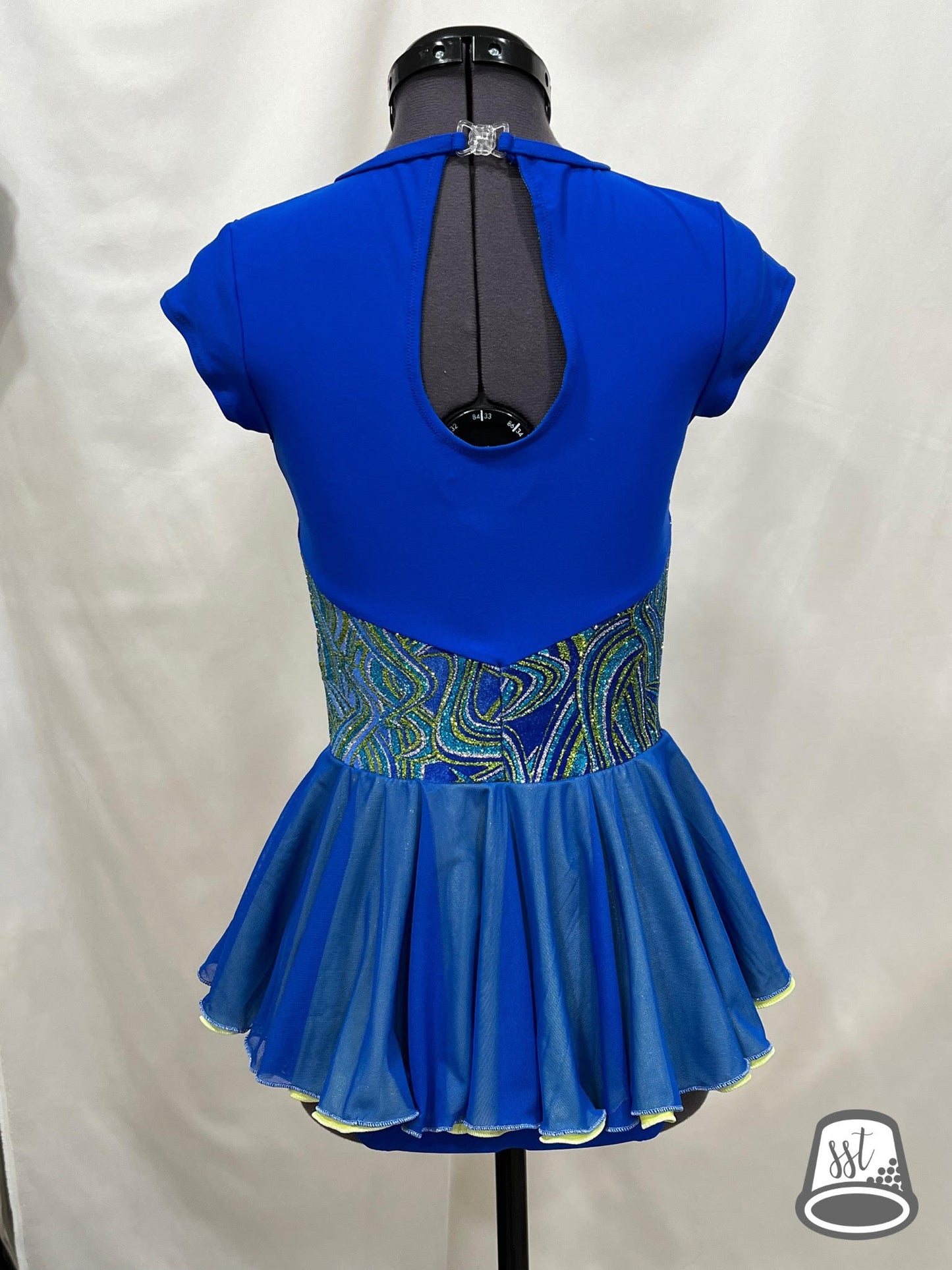 Blue Elizabeth Design Youth Skating Dress - Youth size 12-13